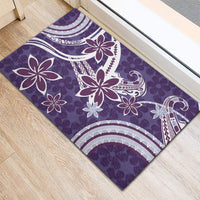 Hawaii Pupuala Plumeria Purple Rubber Doormat Polynesian Pattern LT01 - Polynesian Pride
