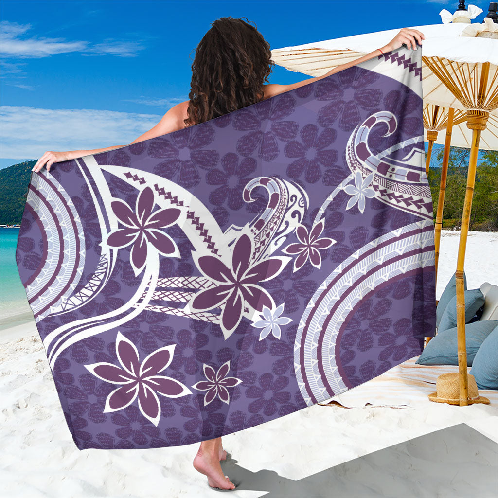 Hawaii Pupuala Plumeria Purple Sarong Polynesian Pattern LT01 One Size 44 x 66 inches Purple - Polynesian Pride
