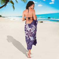 Hawaii Pupuala Plumeria Purple Sarong Polynesian Pattern LT01 - Polynesian Pride