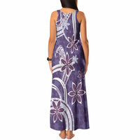 Hawaii Pupuala Plumeria Purple Tank Maxi Dress Polynesian Pattern LT01 - Polynesian Pride
