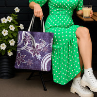 Hawaii Pupuala Plumeria Purple Tote Bag Polynesian Pattern LT01 - Polynesian Pride