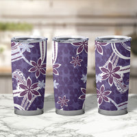 Hawaii Pupuala Plumeria Purple Tumbler Cup Polynesian Pattern LT01 - Polynesian Pride