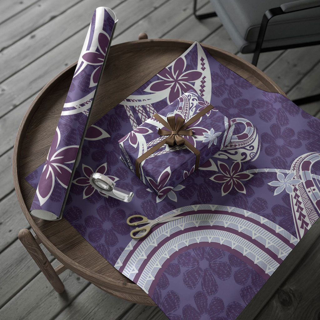 Hawaii Pupuala Plumeria Purple Wrapping Paper Polynesian Pattern LT01 - Polynesian Pride