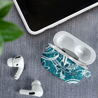 Hawaii Pupuala Plumeria Teal AirPods Case Polynesian Pattern LT01 - Polynesian Pride