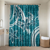 Hawaii Pupuala Plumeria Teal Bathroom Set Polynesian Pattern LT01 Shower Curtain Only Teal - Polynesian Pride
