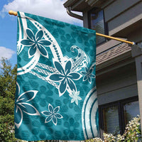 Hawaii Pupuala Plumeria Teal Garden Flag Polynesian Pattern LT01 - Polynesian Pride