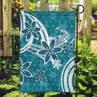 Hawaii Pupuala Plumeria Teal Garden Flag Polynesian Pattern LT01 Garden Flag Teal - Polynesian Pride