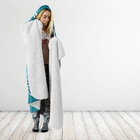 Hawaii Pupuala Plumeria Teal Hooded Blanket Polynesian Pattern LT01 - Polynesian Pride