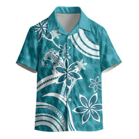 Hawaii Pupuala Plumeria Teal Kid Hawaiian Shirt Polynesian Pattern LT01 - Polynesian Pride