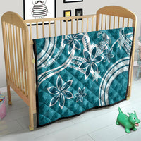 Hawaii Pupuala Plumeria Teal Quilt Polynesian Pattern LT01 - Polynesian Pride