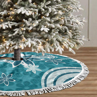 Hawaii Pupuala Plumeria Teal Tree Skirt Polynesian Pattern LT01 - Polynesian Pride