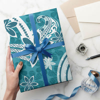 Hawaii Pupuala Plumeria Teal Wrapping Paper Polynesian Pattern LT01 - Polynesian Pride