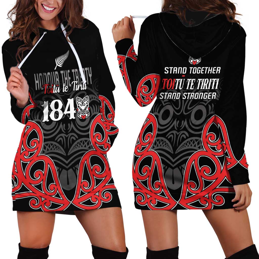 Toitu Te Tiriti 1840 Aotearoa Hoodie Dress Stand Together Stand Stronger
