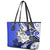 Polynesian Valentine Leather Tote Bag Couple Floral Unique Blue Version LT01 - Polynesian Pride