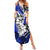 Polynesian Valentine Summer Maxi Dress Couple Floral Unique Blue Version LT01 Women Blue - Polynesian Pride