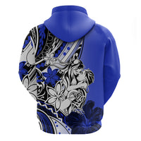 Polynesian Valentine Zip Hoodie Couple Floral Unique Blue Version LT01 - Polynesian Pride