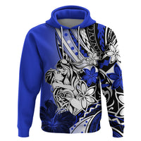 Polynesian Valentine Zip Hoodie Couple Floral Unique Blue Version LT01 Pullover Hoodie Blue - Polynesian Pride
