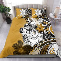 Polynesian Valentine Bedding Set Couple Floral Unique Gold Version LT01 - Polynesian Pride