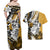 Polynesian Valentine Couples Matching Off Shoulder Maxi Dress and Hawaiian Shirt Couple Floral Unique Gold Version LT01 - Polynesian Pride