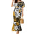 Polynesian Valentine Family Matching Mermaid Dress and Hawaiian Shirt Couple Floral Unique Gold Version LT01 Mom's Dress Gold - Polynesian Pride