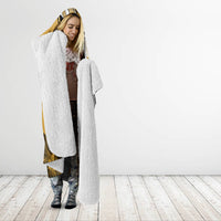 Polynesian Valentine Hooded Blanket Couple Floral Unique Gold Version LT01 - Polynesian Pride