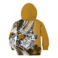 Polynesian Valentine Kid Hoodie Couple Floral Unique Gold Version LT01 - Polynesian Pride