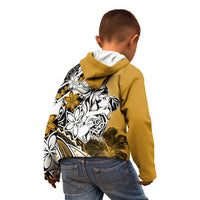 Polynesian Valentine Kid Hoodie Couple Floral Unique Gold Version LT01 - Polynesian Pride