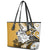 Polynesian Valentine Leather Tote Bag Couple Floral Unique Gold Version LT01 - Polynesian Pride