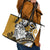 Polynesian Valentine Leather Tote Bag Couple Floral Unique Gold Version LT01 - Polynesian Pride