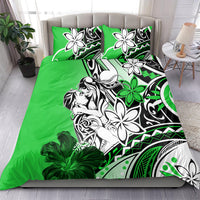 Polynesian Valentine Bedding Set Couple Floral Unique Green Version LT01 - Polynesian Pride