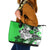 Polynesian Valentine Leather Tote Bag Couple Floral Unique Green Version LT01 Green - Polynesian Pride