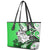 Polynesian Valentine Leather Tote Bag Couple Floral Unique Green Version LT01 - Polynesian Pride