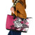 Polynesian Valentine Leather Tote Bag Couple Floral Unique Pink Version LT01 Pink - Polynesian Pride