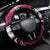 Polynesian Valentine Steering Wheel Cover Couple Floral Unique Pink Version LT01 Universal Fit Pink - Polynesian Pride