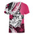 Polynesian Valentine Women V Neck T Shirt Couple Floral Unique Pink Version LT01 - Polynesian Pride