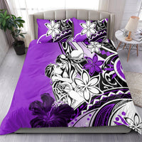Polynesian Valentine Bedding Set Couple Floral Unique Purple Version LT01 - Polynesian Pride