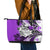 Polynesian Valentine Leather Tote Bag Couple Floral Unique Purple Version LT01 - Polynesian Pride