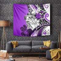 Polynesian Valentine Tapestry Couple Floral Unique Purple Version LT01 Purple - Polynesian Pride