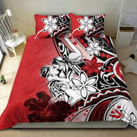 Polynesian Valentine Bedding Set Couple Floral Unique Red Version LT01 - Polynesian Pride
