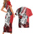 Polynesian Valentine Couples Matching Short Sleeve Bodycon Dress and Hawaiian Shirt Couple Floral Unique Red Version LT01 - Polynesian Pride