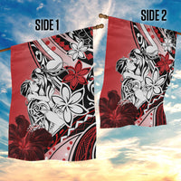 Polynesian Valentine Garden Flag Couple Floral Unique Red Version LT01 - Polynesian Pride