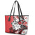 Polynesian Valentine Leather Tote Bag Couple Floral Unique Red Version LT01 - Polynesian Pride