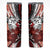 Polynesian Valentine Skinny Tumbler Couple Floral Unique Red Version