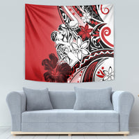 Polynesian Valentine Tapestry Couple Floral Unique Red Version LT01 - Polynesian Pride