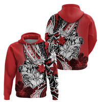 Polynesian Valentine Zip Hoodie Couple Floral Unique Red Version LT01 - Polynesian Pride