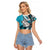 Polynesian Valentine Raglan Cropped T Shirt Couple Floral Unique Sky Blue Version LT01 Female Sky - Polynesian Pride