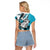 Polynesian Valentine Raglan Cropped T Shirt Couple Floral Unique Sky Blue Version LT01 - Polynesian Pride