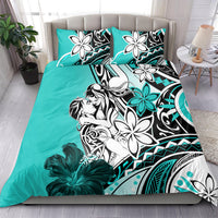 Polynesian Valentine Bedding Set Couple Floral Unique Turquoise Version LT01 - Polynesian Pride