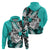 Polynesian Valentine Hoodie Couple Floral Unique Turquoise Version LT01 - Polynesian Pride