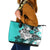 Polynesian Valentine Leather Tote Bag Couple Floral Unique Turquoise Version LT01 Turquoise - Polynesian Pride